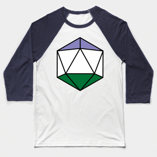 Genderqueer D20 Pride Baseball T-Shirt